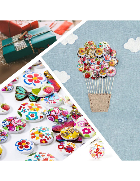 250 Botones de Madera Vintage WILLBOND - 15mm a 25mm