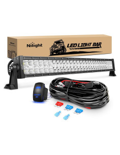 Barra de Luz LED Nilight 81cm 180W con Kit de Cableado ZH079