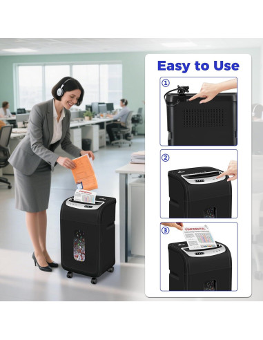 Destructora de Papel Micro-Corte OFITECH 18 Hojas 30L P-4