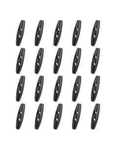 Botones de Costura de Madera uxcell 50mm Negro 40 Pcs