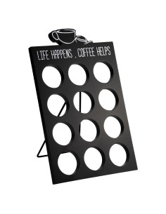 Organizador de K Cup ESON negro para 12 cápsulas - Compacto y elegante