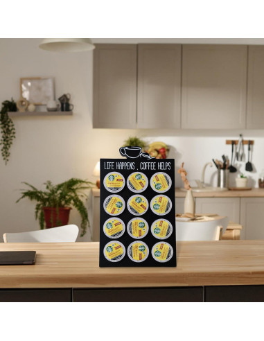 Organizador de K Cup ESON negro para 12 cápsulas - Compacto y elegante