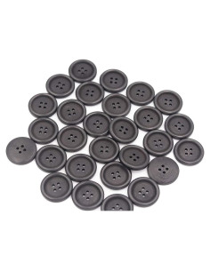 Paquete de 40 Botones Grandes de Madera Negros 30mm Mahaohao