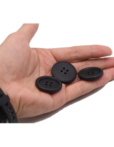 Paquete de 40 Botones Grandes de Madera Negros 30mm Mahaohao 2