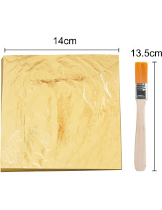 Hojas de Oro KINNO 100 Piezas 14x14cm para Manualidades 2