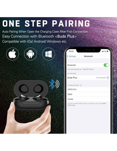 Auriculares Inalámbricos UrbanX Street Buds Plus - Negro