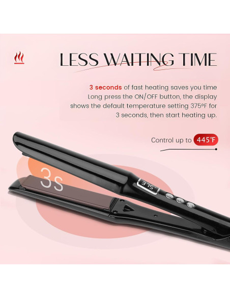 Plancha y Rizador 2 en 1 PRITECH Cerámica Titanio Negro