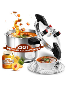 Olla a Presión Wantjoin 23QT Acero Inoxidable 21.8L