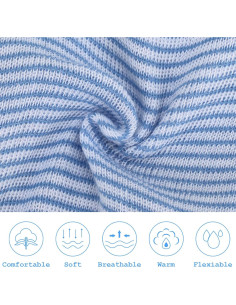 Gorros para Bebé Niña AQOKKA con Lazo Algodón Suave 0-3 Meses 2