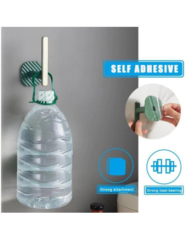 Soportes de Cortina Kinktons - Ganchos Retráctiles Verde - Paquete de 2