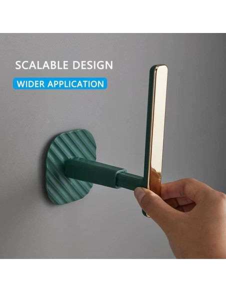 Soportes de Cortina Kinktons - Ganchos Retráctiles Verde - Paquete de 2