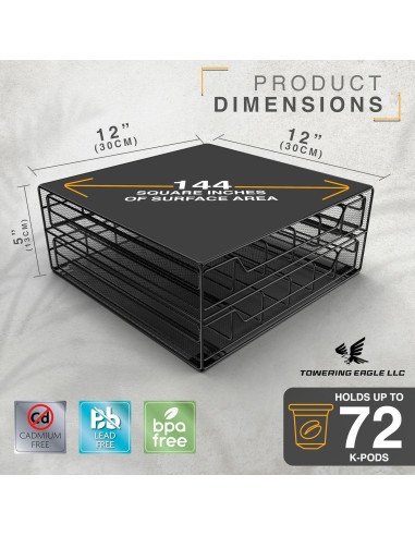 Organizador de Cápsulas de Café Nookaway para K Cup 34x33x17 cm