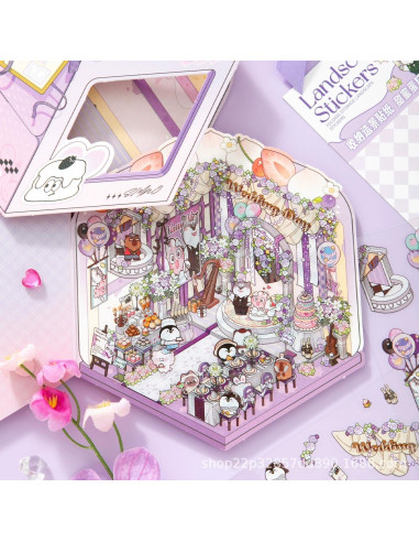 Pegatinas 3D DIY Affoto - 4 Conjuntos de Escenas Creativas