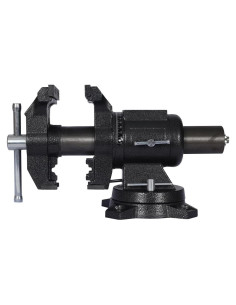 Morsa de Banco Rotativa Homonova 5" con Base Giratoria 360