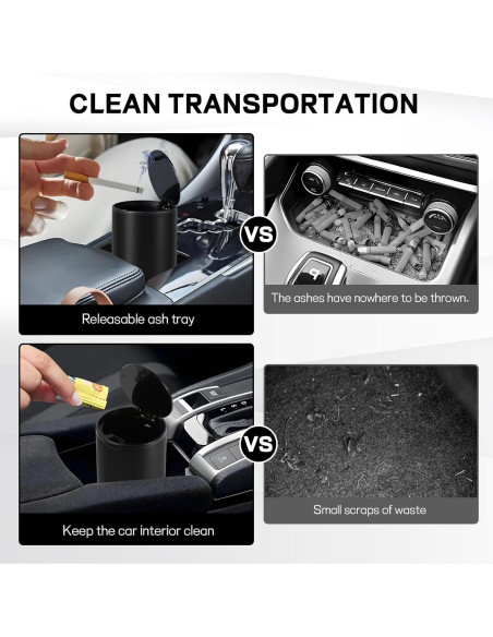 Basurero Portátil para Auto Hovom Mini, A Prueba de Fugas, Negro