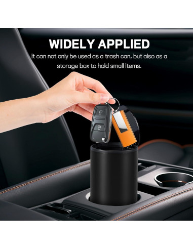 Basurero Portátil para Auto Hovom Mini, A Prueba de Fugas, Negro