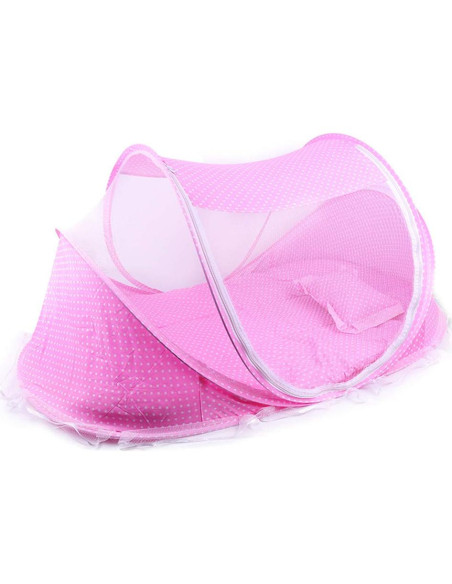 Cama portátil plegable para bebés Fafeicy 110x60 cm rosa