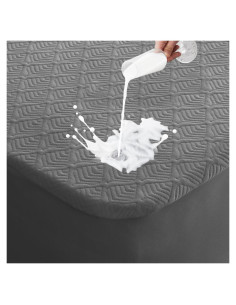 Protector de Colchón Twin Softhour Impermeable 3D Gris Oscuro