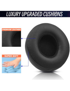 Almohadillas de Reemplazo para Auriculares Beats Solo 2/3 - Negro 2
