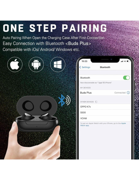 Auriculares Inalámbricos UrbanX Street Buds Plus - Negro