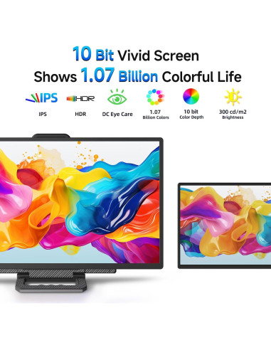 Monitor Portátil AOKER D1 FHD 24" 1080P 100Hz IPS USB-C HDMI