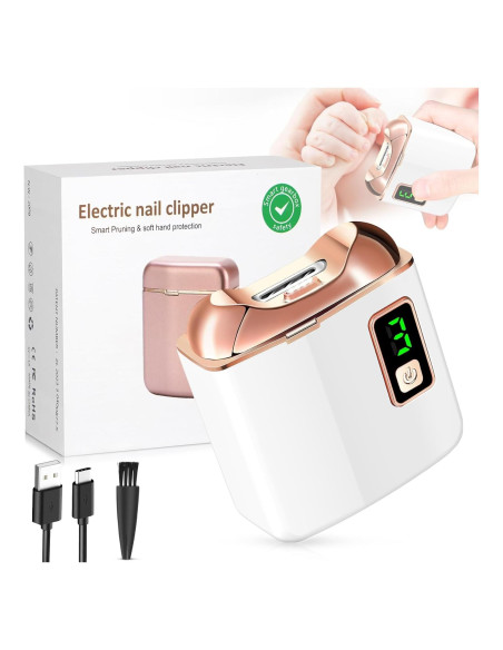 Cortador de Uñas Eléctrico Northlet con Luz LED - Blanco