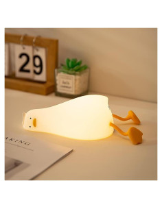 Lámpara Nocturna Pato Aplastable Kibbidea Silicona Recargable