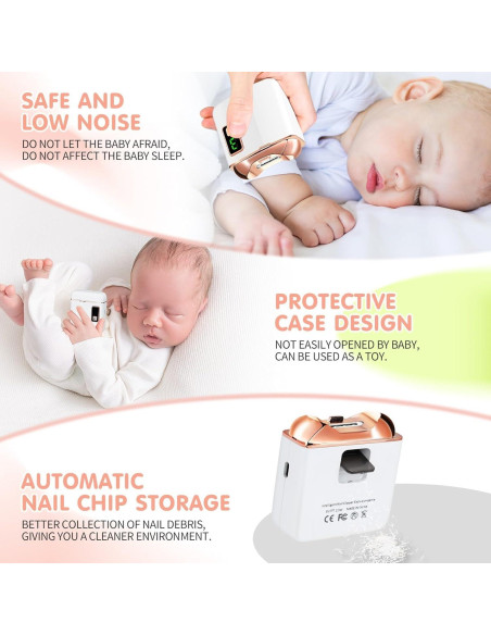 Cortador de Uñas Eléctrico Northlet con Luz LED - Blanco