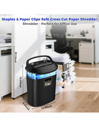 Destructora de papel VidaTeco corte cruzado 14 hojas 6.27 kg