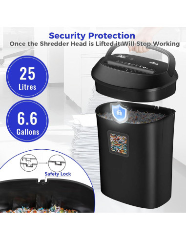 Destructora de papel VidaTeco corte cruzado 14 hojas 6.27 kg