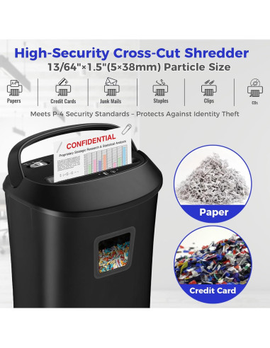 Destructora de papel VidaTeco corte cruzado 14 hojas 6.27 kg