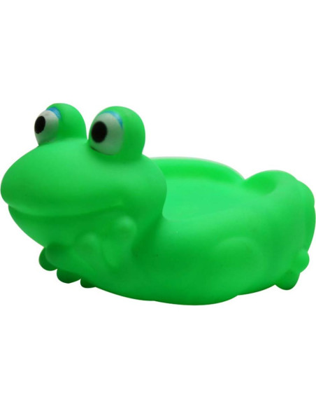 Set de 7 Juguetes de Baño de Ranas para Bebés - Vinilo Verde