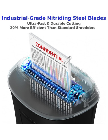 Destructora de papel VidaTeco corte cruzado 14 hojas 6.27 kg