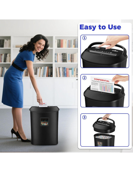 Destructora de papel VidaTeco corte cruzado 14 hojas 6.27 kg