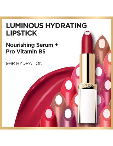 Lápiz Labial Hidratante L'Oréal Paris Age Perfect 3.69g Rosa Luminoso