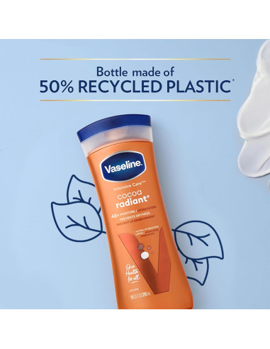 Vaseline Cocoa Radiant 3-Pack - Loción Hidratante 400 g