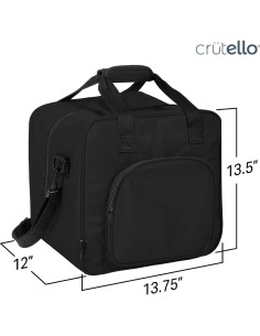 Funda para Máquina de Coser Crutello Negra - Universal con Bolsillos 2