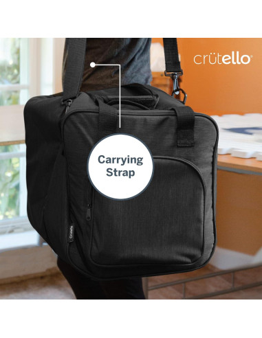 Funda para Máquina de Coser Crutello Negra - Universal con Bolsillos