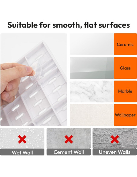 Organizador de Pared JEAWIWI 4 Piezas Tablero de Clavos Blanco