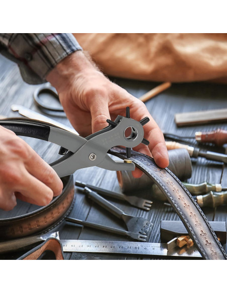Herramienta de Perforación de Agujeros de Cuero UNCO LHP01