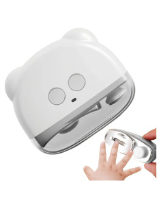 Cortauñas eléctrico 2 en 1 Xquyk con luz LED y 3 velocidades