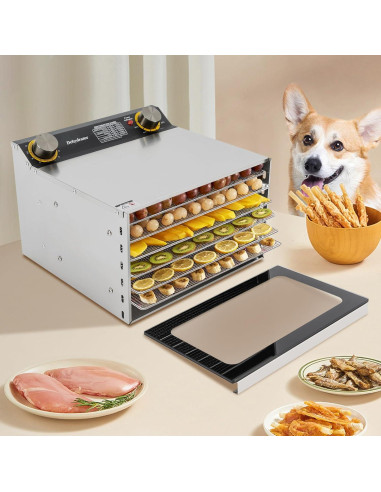 Deshidratador de Alimentos Ongniong 6 Bandejas 400W Acero Inoxidable