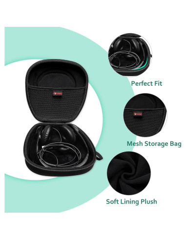 Funda Dura XANAD para Auriculares Logitech y JLab - Negro