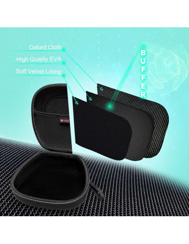 Funda Dura XANAD para Auriculares Logitech y JLab - Negro