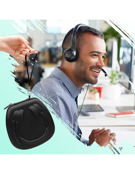 Funda Dura XANAD para Auriculares Logitech y JLab - Negro