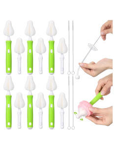 Juego de Cepillos para Biberones Willinglong 22 Pcs - 12 Cabezas