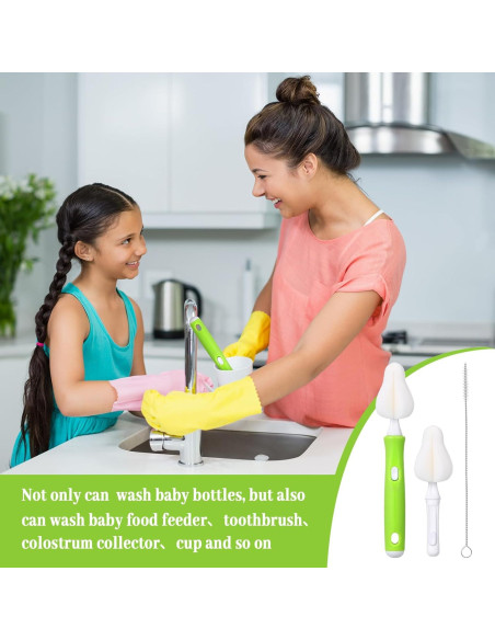 Juego de Cepillos para Biberones Willinglong 22 Pcs - 12 Cabezas