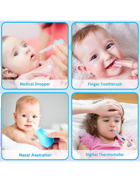 Kit de Cuidado y Aseo para Bebés 38 en 1 Qunlions Life Azul