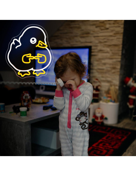 Luz de Neón LED JGHTURIE Pato Amarillo para Decoración