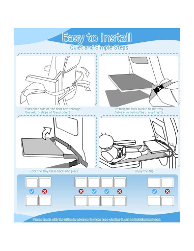 Cama de avión portátil Ravasen para niños 1-4 años azul